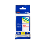 Ruban de lettrage Brother P-Touch TZe-242 standard 18mm rouge sur blanc