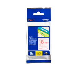 Ruban de lettrage Brother P-Touch TZe-242 standard 18mm rouge sur blanc