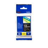 Labeltape Brother P-touch TZe-345 standaard 18mm wit op zwart