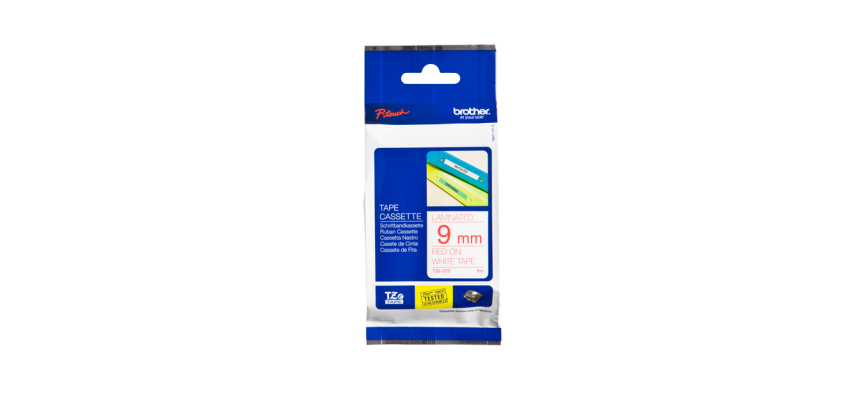 Brother TZE-222 labelprinter-tape Rood op wit