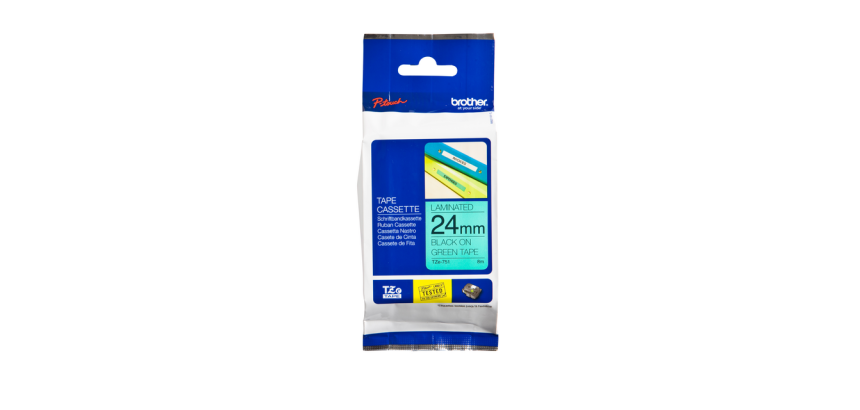 Brother TZE-751 labelprinter-tape Zwart op groen