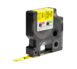 Dymo Rhino Industrial nylon tape 12mmx3.5m black on yellow