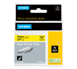 Dymo Rhino Industrial Shrink Tube 19mmx1.5m Black on Yellow