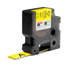 Labeltape Dymo Rhino industrieel krimpkous 19mm zwart op geel