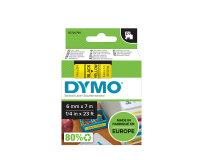 Labeltape Dymo LabelManager D1 polyester 6mm zwart op geel