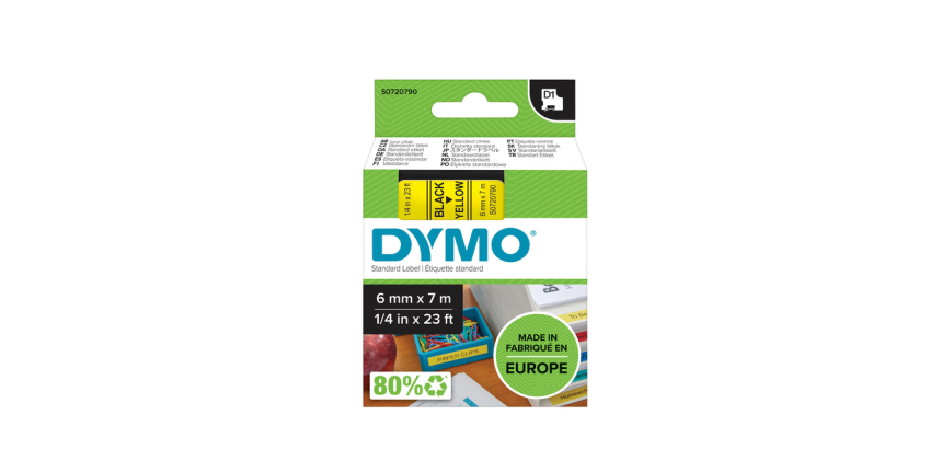 DYMO D1 - label tape - 1 roll(s) - Roll (0.6 cm x 7 m)