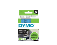 Labeltape Dymo LabelManager D1 polyester 9mm zwart op blauw