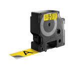 Labeltape Dymo LabelManager D1 polyester 24mm zwart op geel