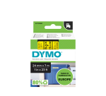 Labeltape Dymo LabelManager D1 polyester 24mm zwart op geel