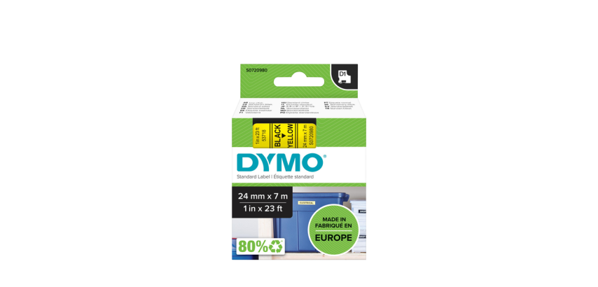 DYMO D1 - label tape - 1 roll(s) - Roll (2.4 cm x 7 m)