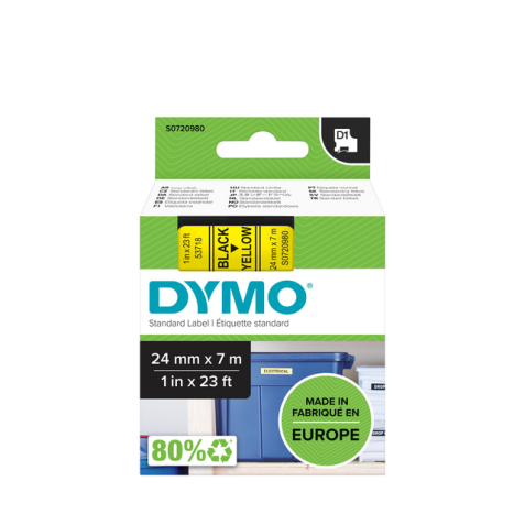 DYMO D1 - label tape - 1 roll(s) - Roll (2.4 cm x 7 m)