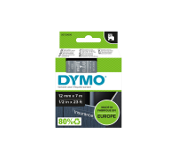 Ruban Dymo LabelManager D1 polyester 12mmx7m blanc sur transparent
