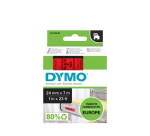 Dymo Labelmanager D1 polyester tape 24mmx7m black on red