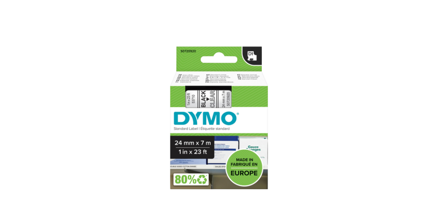 DYMO D1 - label tape - 1 roll(s) - Roll (2.4 cm x 7 m)