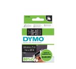 Ruban Dymo LabelManager D1 polyester 24mmx7m blanc sur noir
