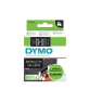 Labeltape Dymo LabelManager D1 polyester 24mm wit op zwart