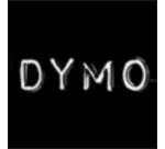 Dymo Rhino embossing vinyl tape 9mm x 3m white on black