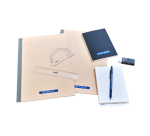 Ruban Dymo Rhino embossing vinyle 9mmx3m blanc sur bleu