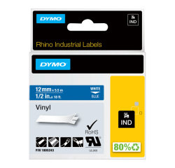 DYMO Rhino Coloured Vinyl - tape - 1 roll(s) - Roll (1.2 cm x 5.5 m)