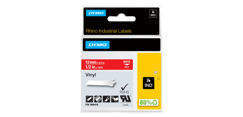 DYMO Rhino - tape - 1 roll(s) - Roll (1.2 cm x 5.5 m)