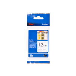 Labeltape Brother P-touch TZe-N231 ongelamineerd 12mm zwart op wit