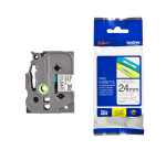 Labeltape Brother P-touch TZe-151 standaard 24mm zwart op transparant