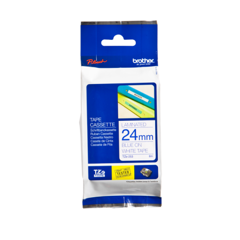 Brother TZe-253 - laminated tape - 1 roll(s) - Roll (2.4 cm x 8 m)