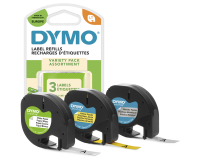 DYMO LetraTAG - Etikettband-Set - 3 Rolle(n) - Rolle (1,2 cm x 4 m)