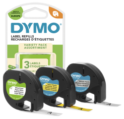 DYMO LetraTAG - label tape kit - 3 roll(s) - Roll (1.2 cm x 4 m)