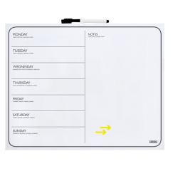 Planning semaine magnétique Desq 40x50cm sans cadre + marqueur
