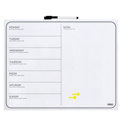 Planning semaine magnétique Desq 40x50cm sans cadre + marqueur