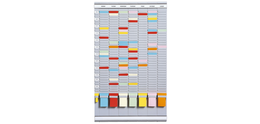 Planning semainier Djois 35 encoches gris