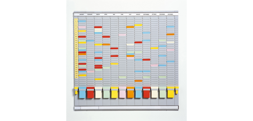 Planning annuel Djois 35 encoches gris