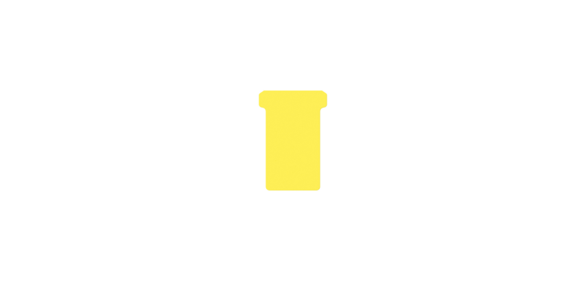 T-Card for planning Djois Format 2 48mm yellow 100 pieces