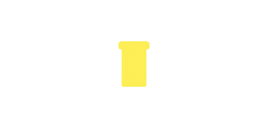 T-Card for planning Djois Format 2 48mm yellow 100 pieces