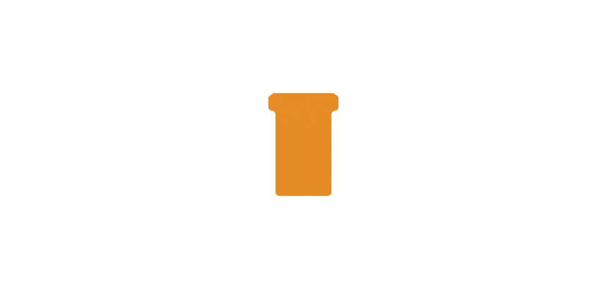 Fiche-T pour planning Djois Format 2 48mm orange 100 pièces