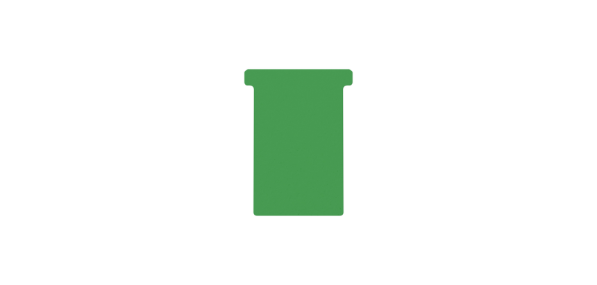 Fiche-T pour planning Djois Format 3 77mm vert 100 pièces