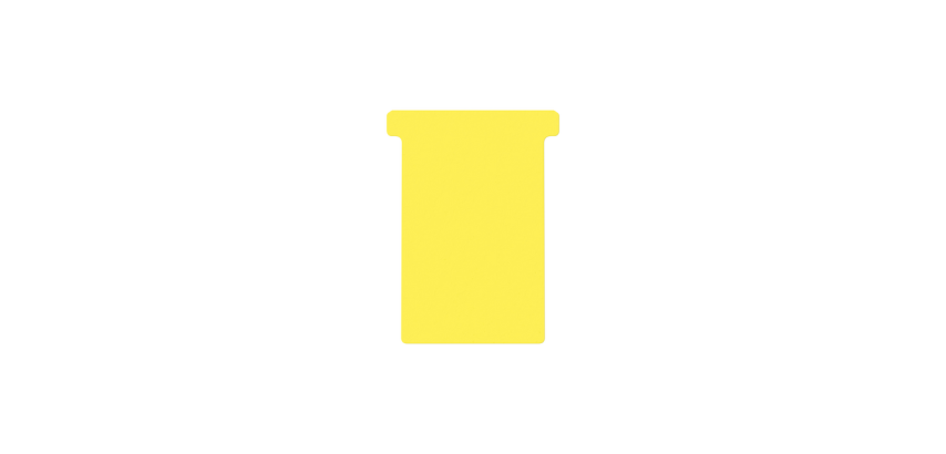 T-Card for planning Djois Format 3 77mm yellow 100 pieces