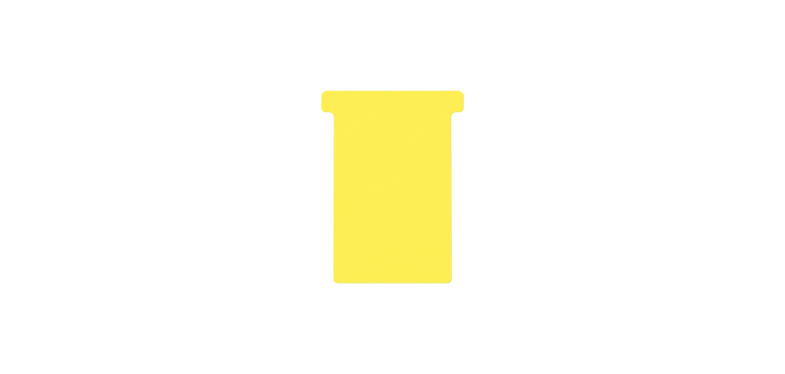 T-Card for planning Djois Format 3 77mm yellow 100 pieces