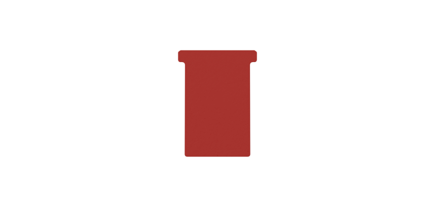 Fiche-T pour planning Djois Format 3 77mm rouge 100 pièces