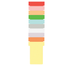 Nobo T-Card planning sheet no. 2 orange 48mm