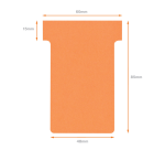 Nobo T-Card planning sheet no. 2 orange 48mm