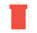 Fiche-T planning Nobo n°2 48mm rouge 100 pièces
