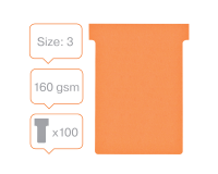 Planbord T-kaart Nobo nr 3 80mm oranje