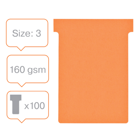 Fiche T indice 3 / 92 mm orange