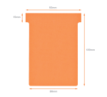 Planbord T-kaart Nobo nr 3 80mm oranje