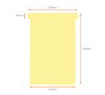 Fiche-T planning Nobo n°4 112mm jaune 100 pièces
