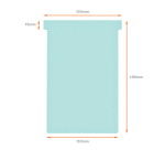 Nobo T-planbordkaarten index 4, ft 180 x 124 mm, lichtblauw