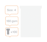 Nobo-Planungsblatt Nr. 4 112mm weiß 100 Stück