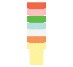 Fiche-T planning Nobo n°1.5 36mm rouge 100 pièces